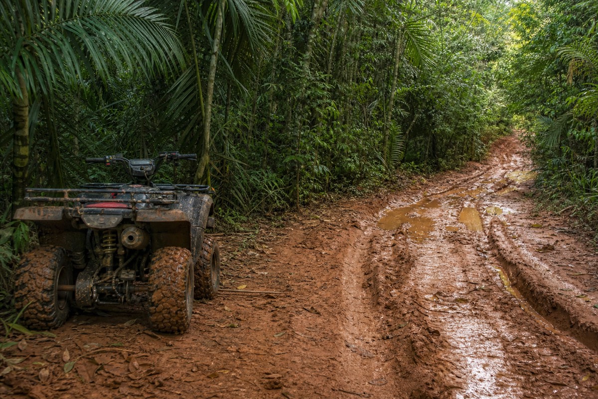 A jungle track on Roatán's interior ridges